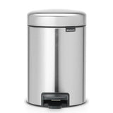 Brabantia newicon pedal bin 3l matte steel