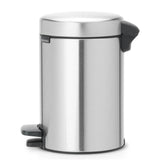 Brabantia newicon pedal bin 3l matte steel