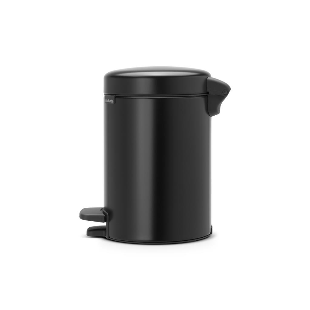 Brabantia Newicon Pedal Bin 3l Matt schwaarz