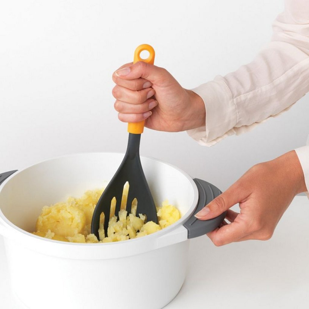 Brabantia Tasty + Potato stamper + spoon yellow black