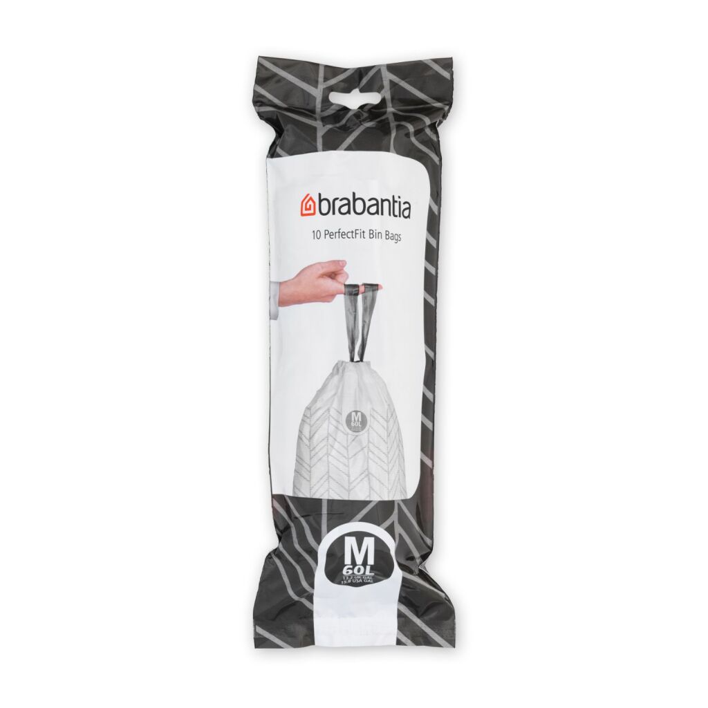 Brabantia Perfect Fit Bolsas de desecho M 60L 10 piezas