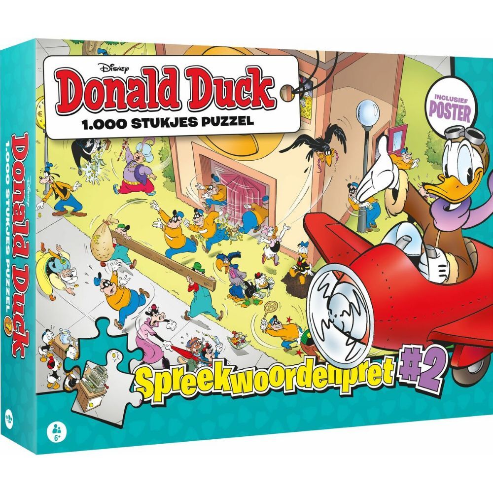 Disney Donald Duck Puzzle Proverbe Pred 2000 Pieces + Affiche