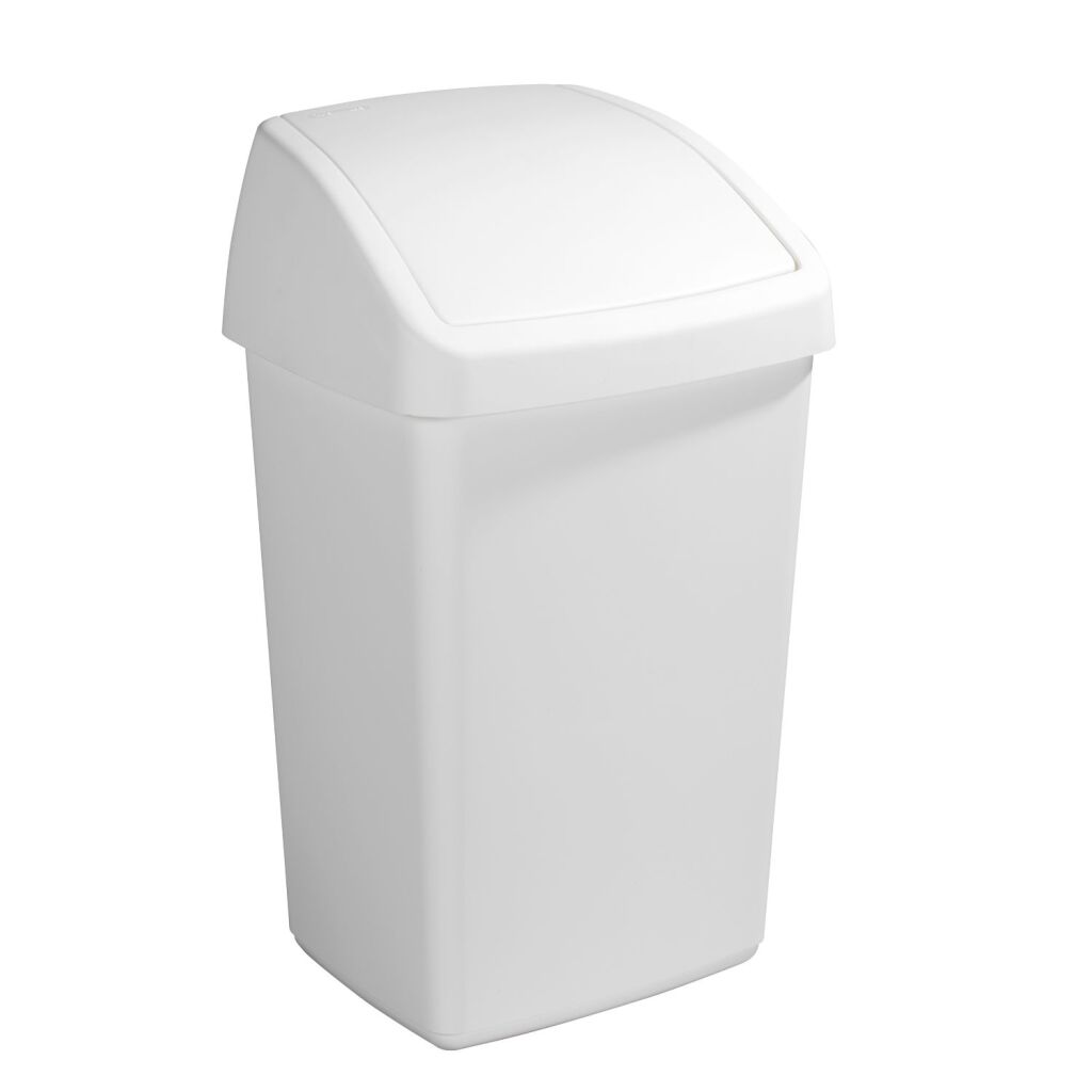 Bin de reciclaje de sol de AunWARWAR con cubierta de swing 50L White