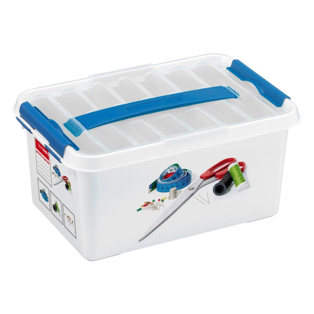 Caja de costura de la línea SunWARE 6L 30X20X14 CM Azul blanco