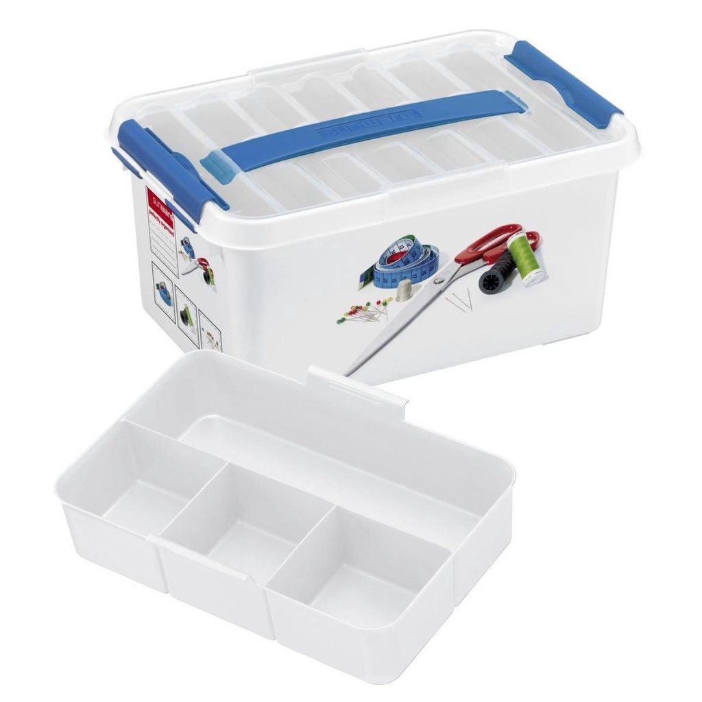 Caja de costura de la línea SunWARE 6L 30X20X14 CM Azul blanco