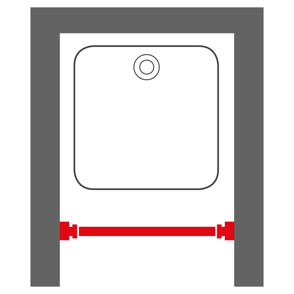 Dichtungsfäle Dichtungsfeuchen -Duschvorhangstange Teleskop 115 cm Chrom