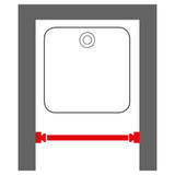 Dichtungsfäle Dichtungsfeuchen -Duschvorhangstange Teleskop 115 cm Chrom