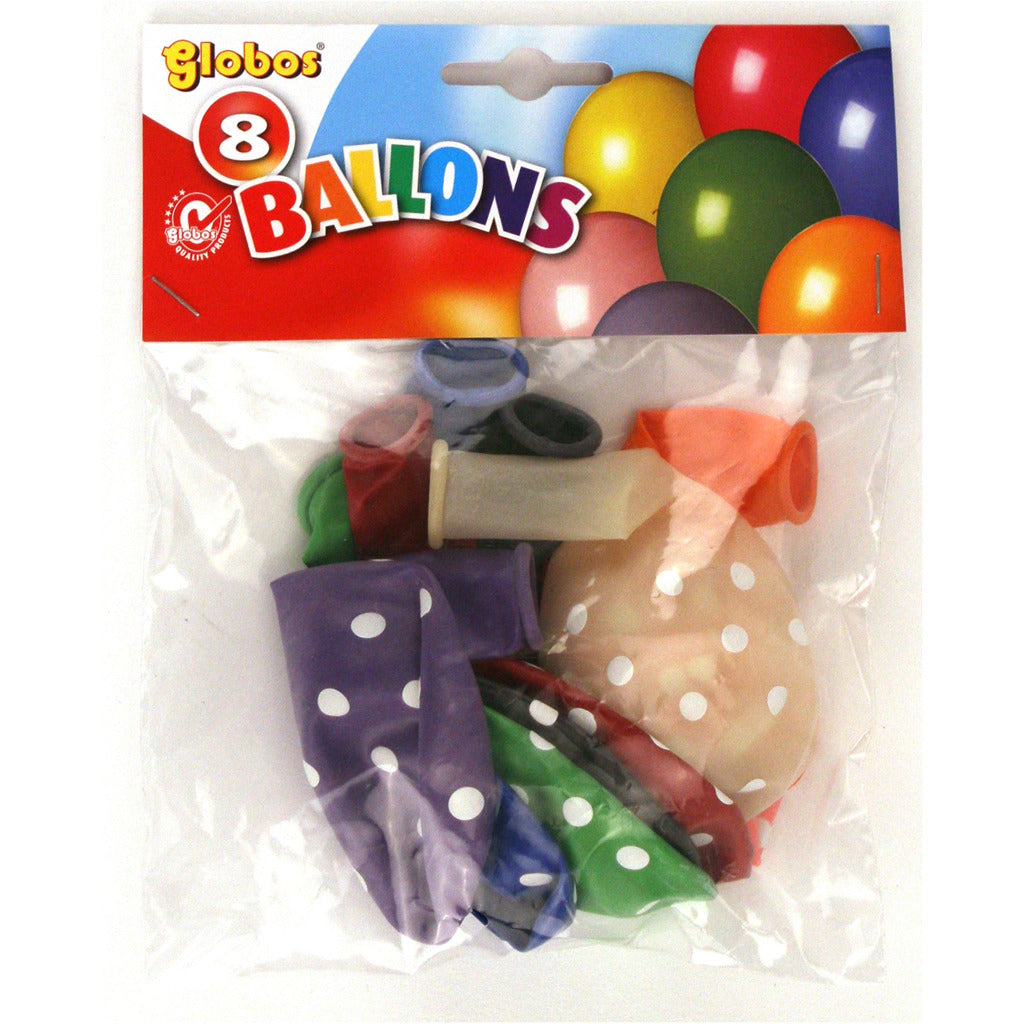 Globos balloon with dots 8 pieces