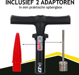 Dunlop Standing Bicycle Pump Version Print Meter Assicatore Testa a doppia valvola Black