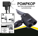 Dunlop Standing Bicycle Pump Version analogique METTRE ANALOGE METTRE DOUBLE VALVE NOIR