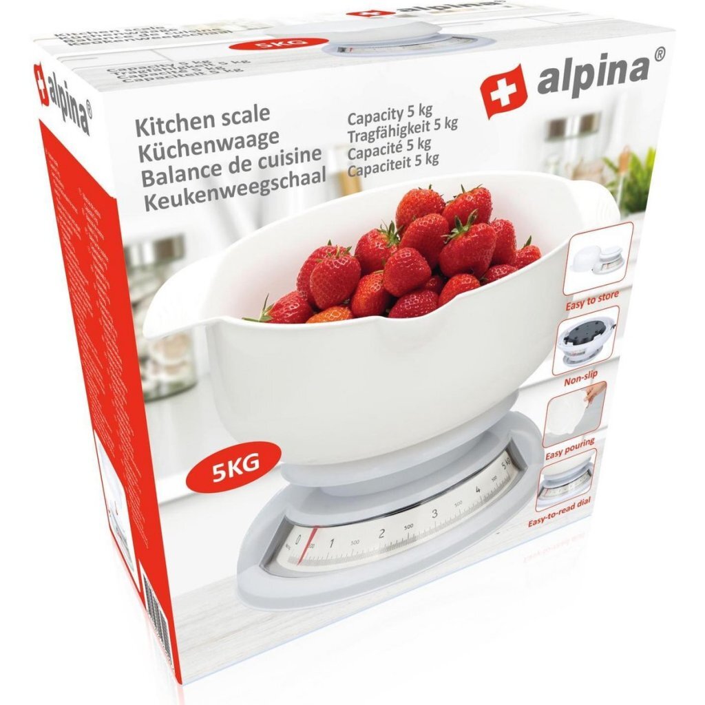 Alpina analog kjøkkenskala 5 kg