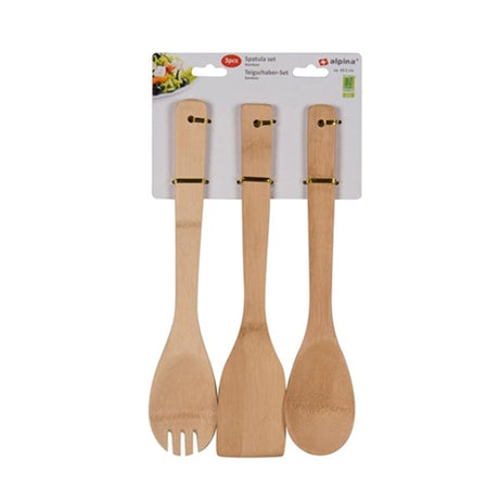 Alpina set de spatules bambou 29,5cm lot de 3 pièces