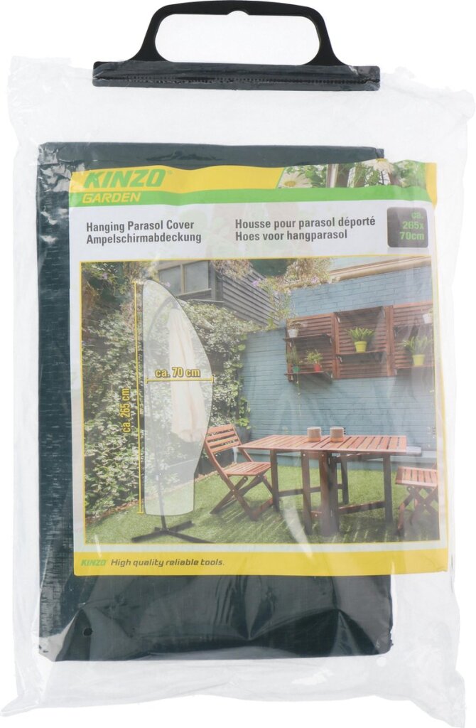 Kinzo Garden Parasol Cover 265x70 cm zum Aufhängen von Parasol Polyester