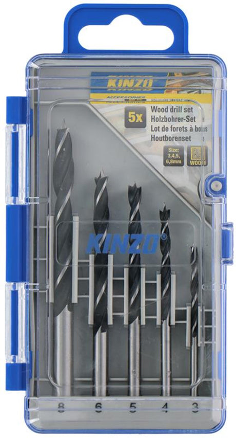 Kinzo Holzbohrset 5-Stéck (3-8mm)