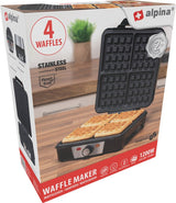 Alpina Waffleijzer Bryssel Waffles Non -Stick Coating 4 Waffles 1200W