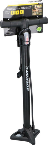 Dunlop Bicycle Pump stojící s extra ventily černé