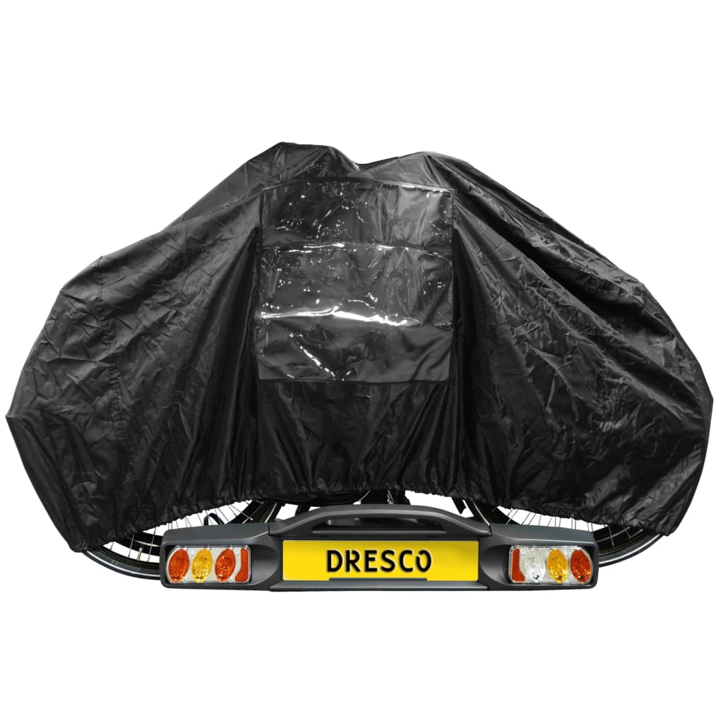 DRESCO Bicycle cover for 2 bicycles elastic black