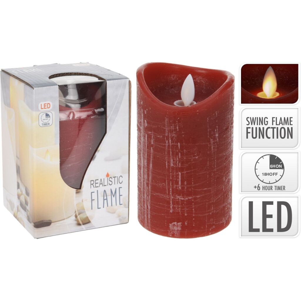 Basic LED candle with Timer Red