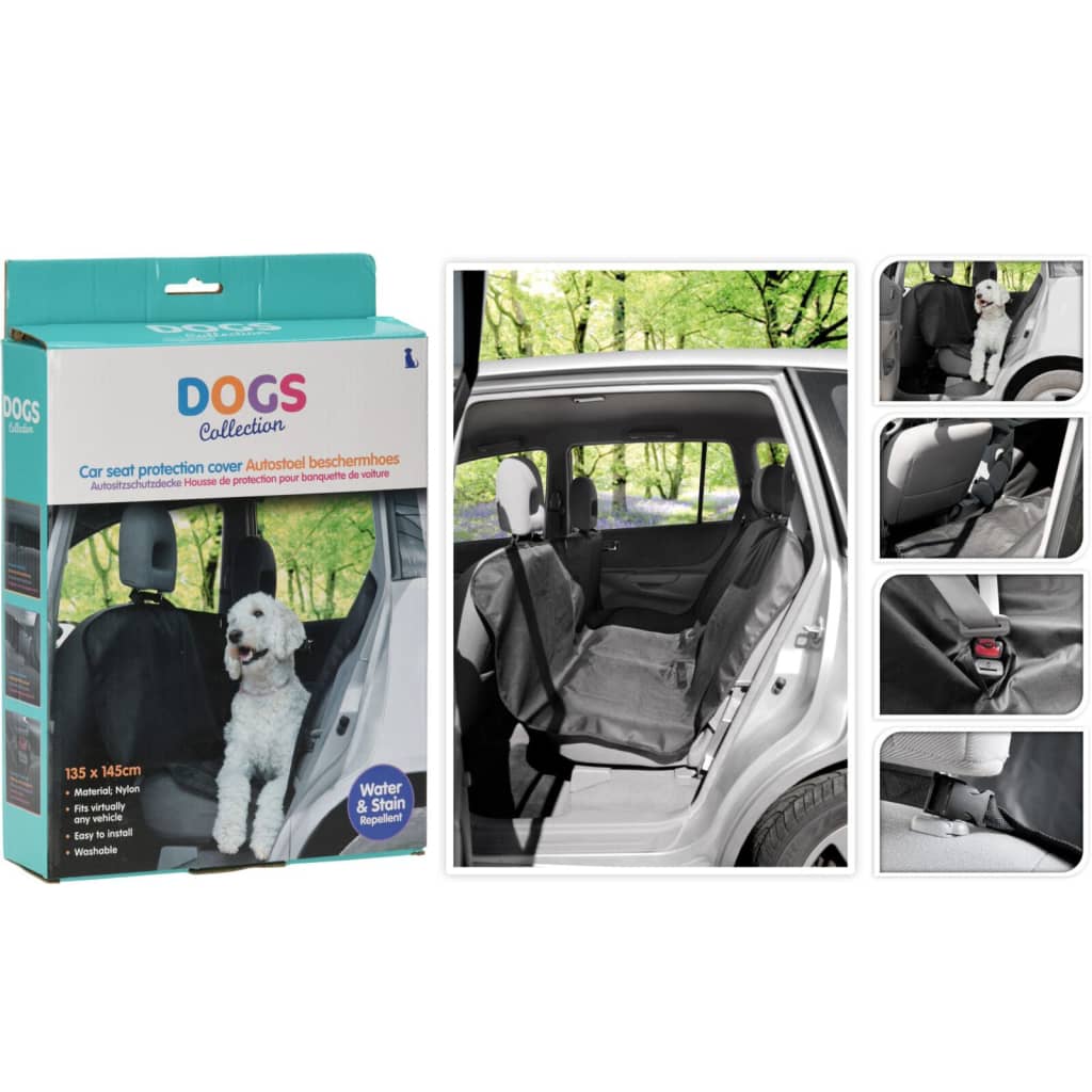 Pets Collection Pets Collection Car Seat Protection Cover 135x145 cm Black