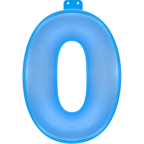 Basic Inflatable Number 0 Blue 35cm