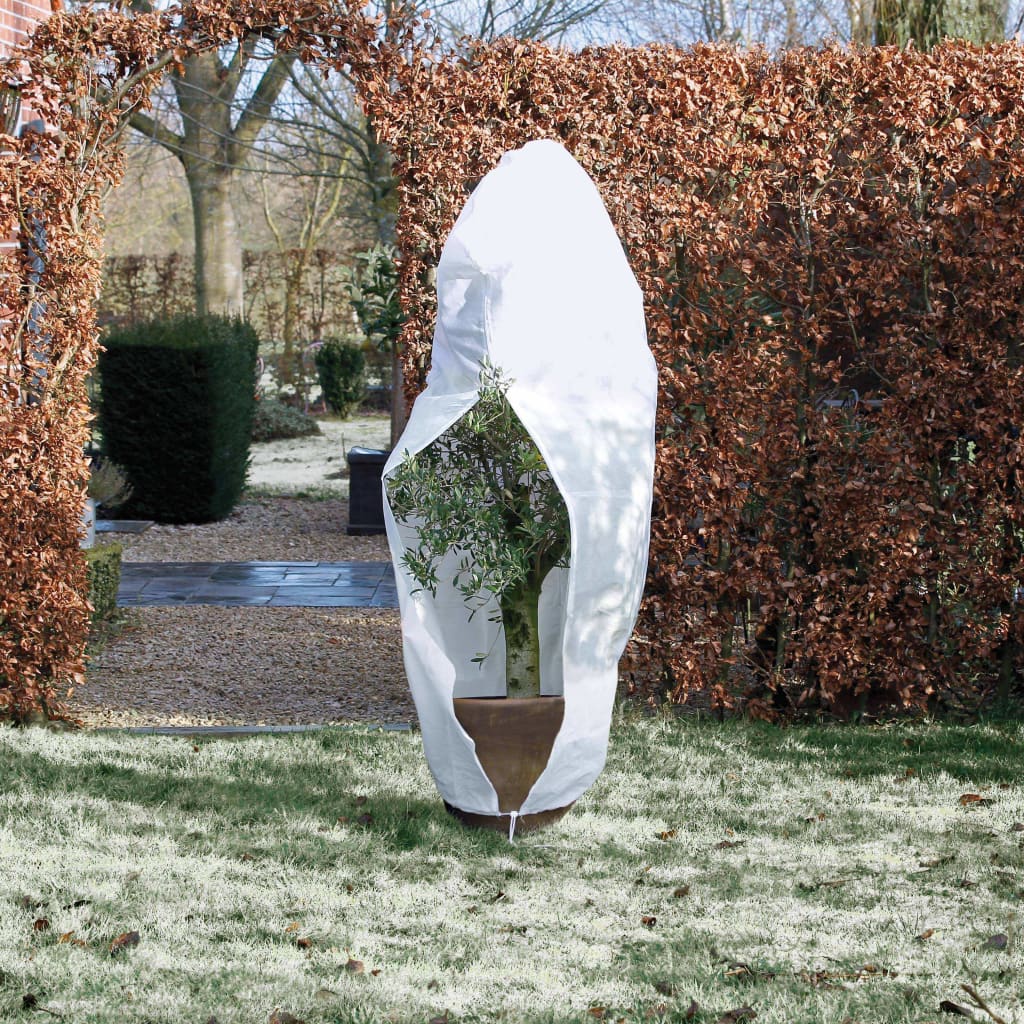 Naturaleza Naturaleza Cubierta de invierno con cremallera 70 g m² 2.5x2.5x3 m blanco