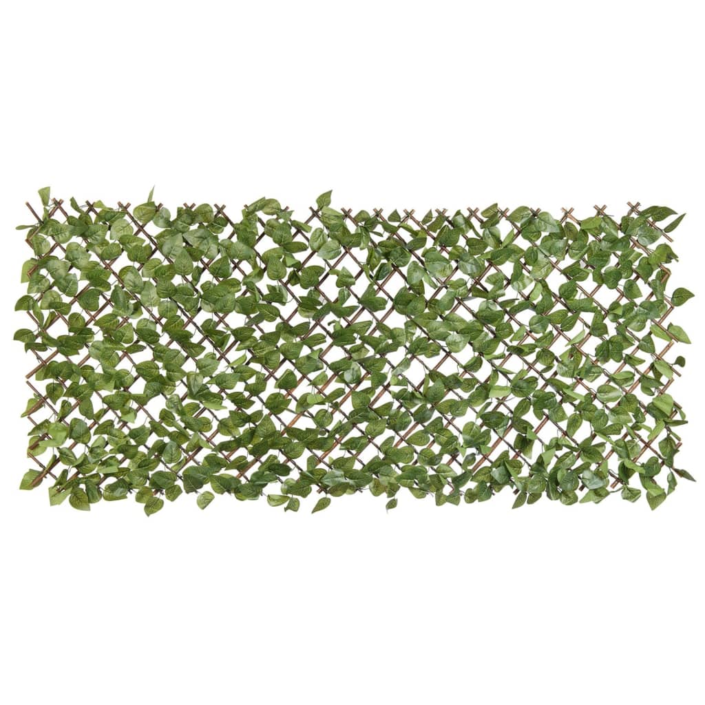 Nature Nature garden slat work with bay leaf green leaves 90x180 cm