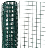 Nature Nature Mesh carré 1x5 m 25 mm en acier en revêtement en plastique vert