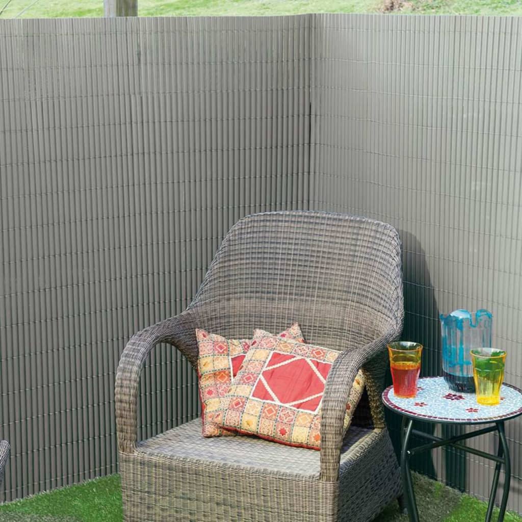 Nature Nature Garden Screen Dvojno 1x3 M PVC siva