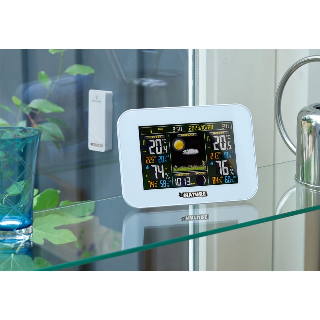 Nature Nature Weather Station Digital H12,5 x 17,5 x 2,5 cm vit