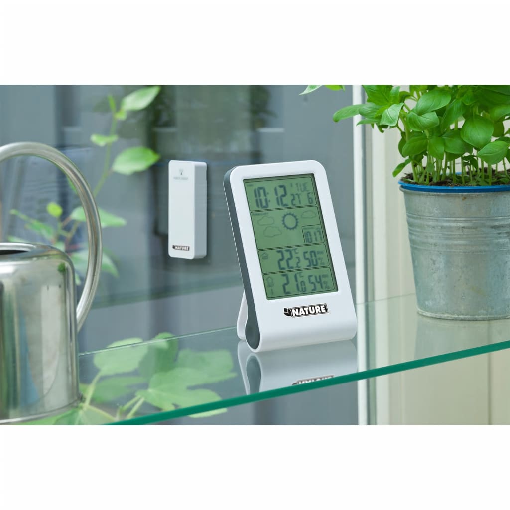 Nature Nature Weather Station Digital H14x8.5x3 cm bela