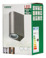 RANEX RA-5000331 LED mural extérieur LED en acier inoxydable avec deux points lumineux