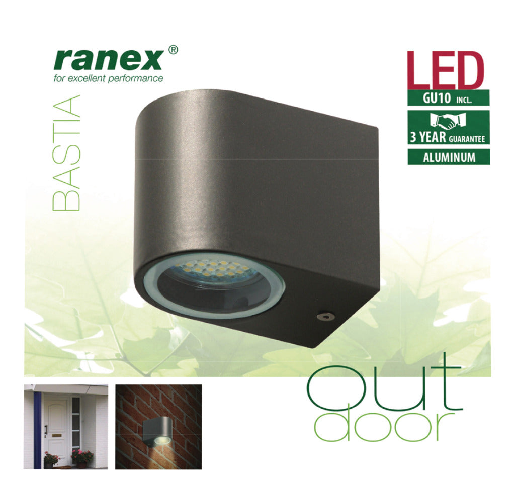 Ranex Ra-5000332 huet Outdoor Wall Lampe aus Edelstol gemaach