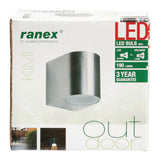 Ranex Wandlamp Kimi LED 6,8 x 9,2 cm aluminium zilver