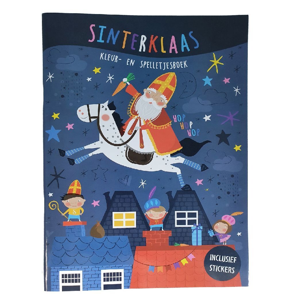 Basic Sinterklaas Color and Game Book + Stickers