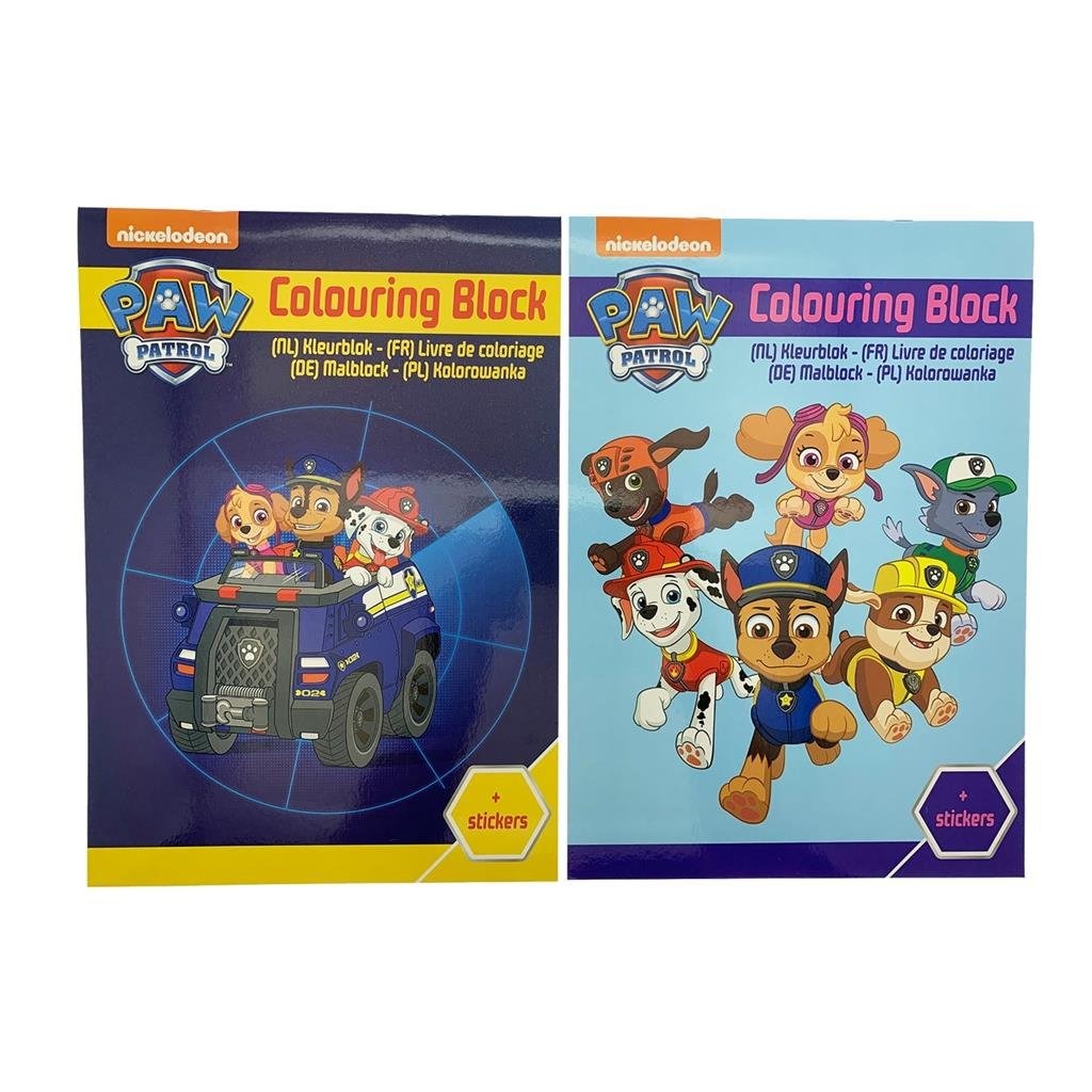 Paw Patrol Coloring Book med klistremerker