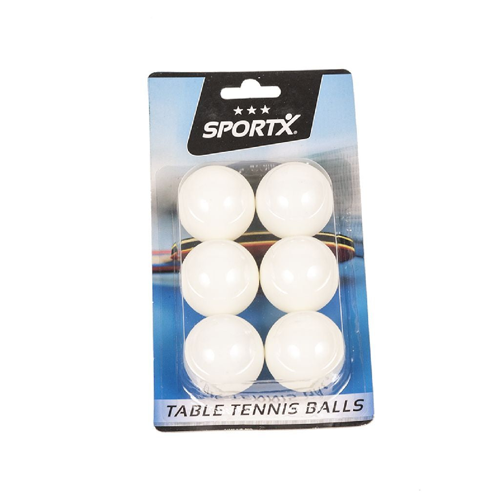 Balles de tennis de table Sportx sur blister, 6e.