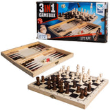 Clown games 3in1 game box wood