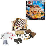 Juegos de payaso 9 en 1 caja de juego de madera