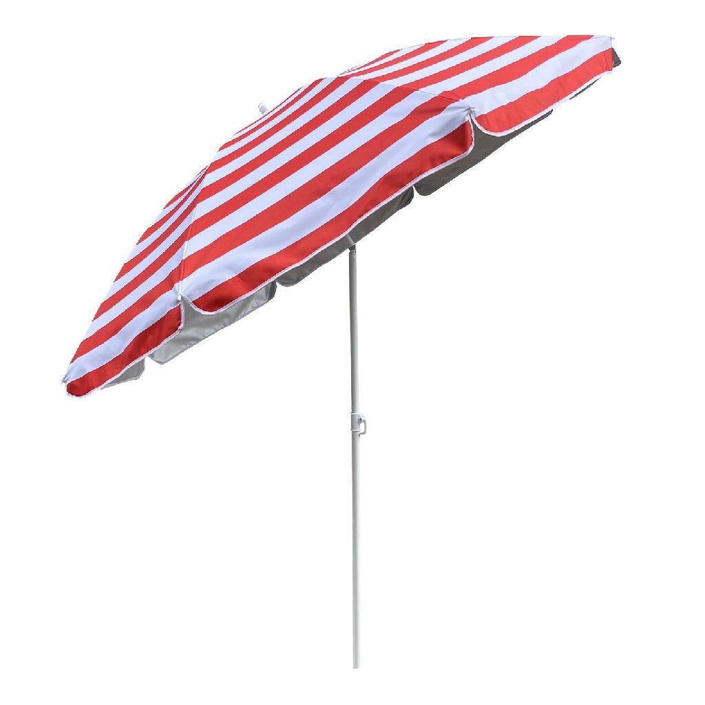 Outdoor Outdoor-Parseolsolare Streifen 180 cm rout wäiss