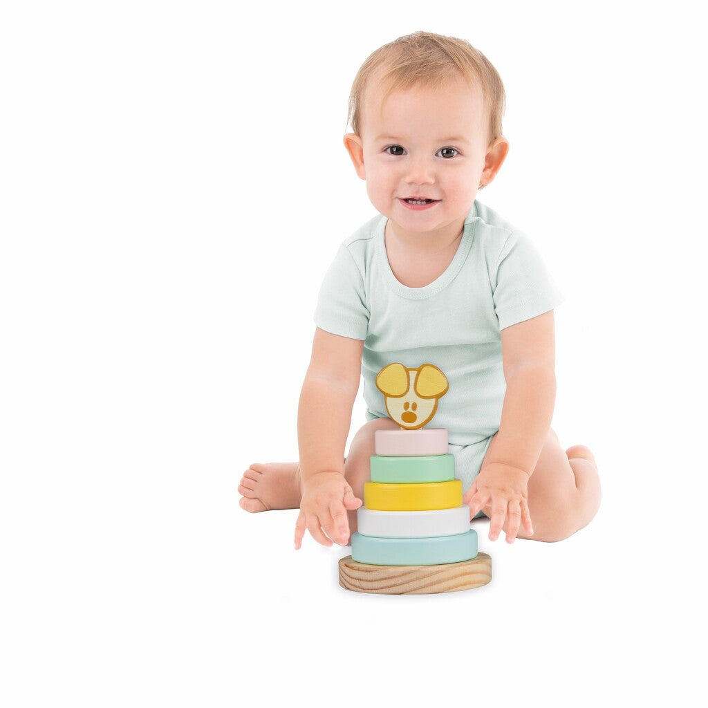 Rubo Toys Woezel in Pip Pip Baby Stack Tower, 7dlg.