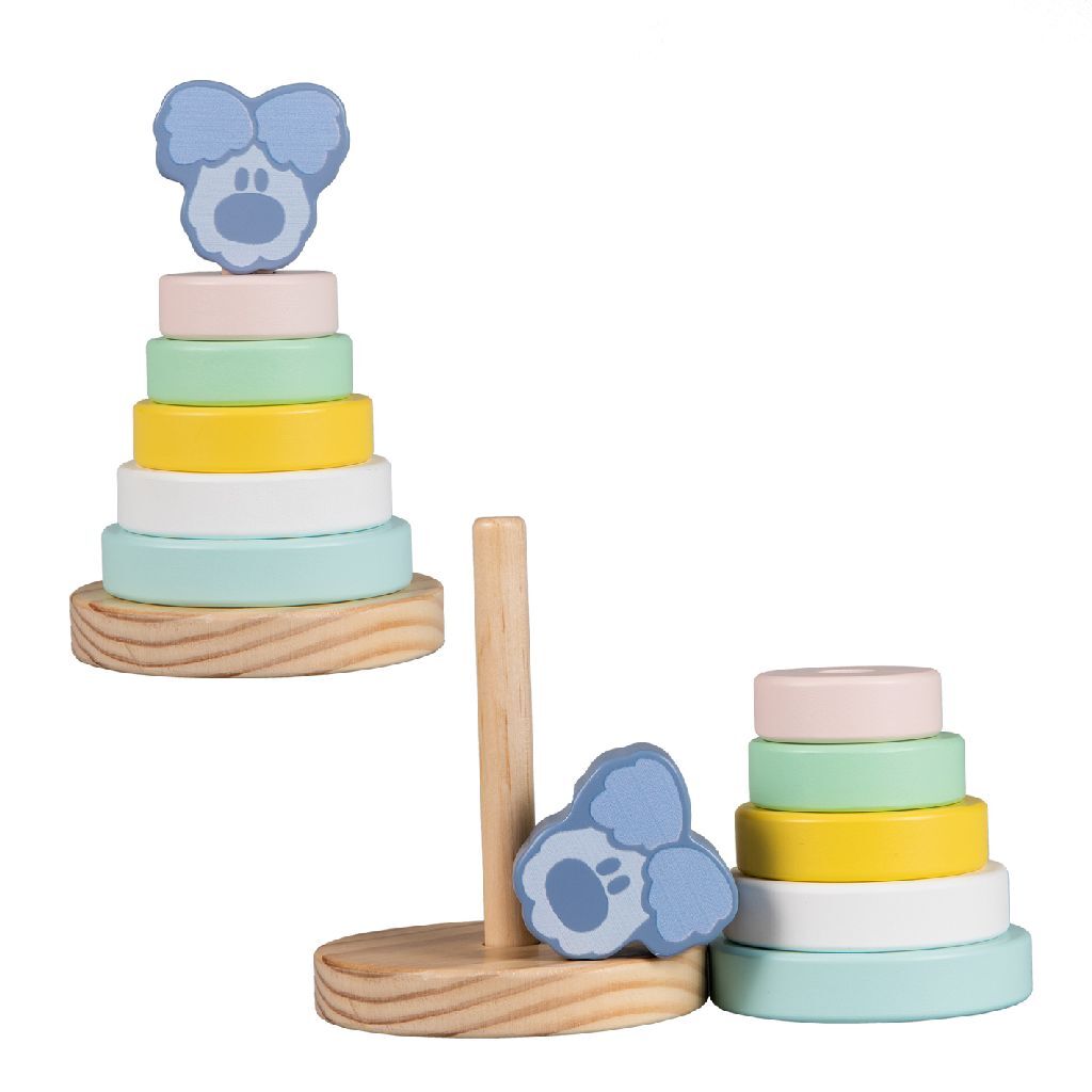 Rubo Toys Woezel und Pip Woezel Baby Stack Tower, 7dlg.