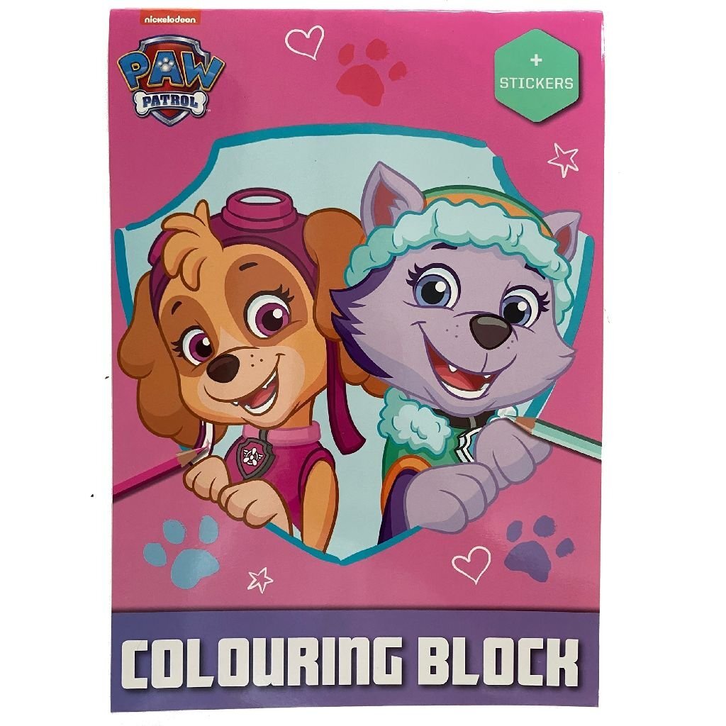 PAW PATROL A4 Coloring Book + Pegatinas