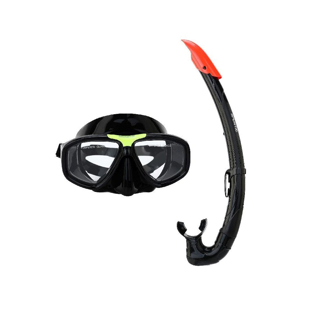 Sportx vuxna snorkel set 5 stjärna svart