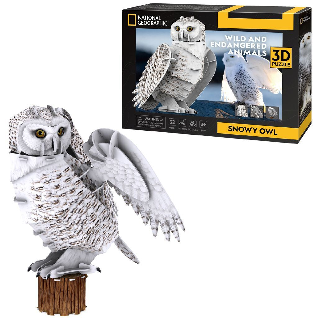 Fun cubic Fun National Geographic 3D Puzzle Snow Owl 32 pezzi