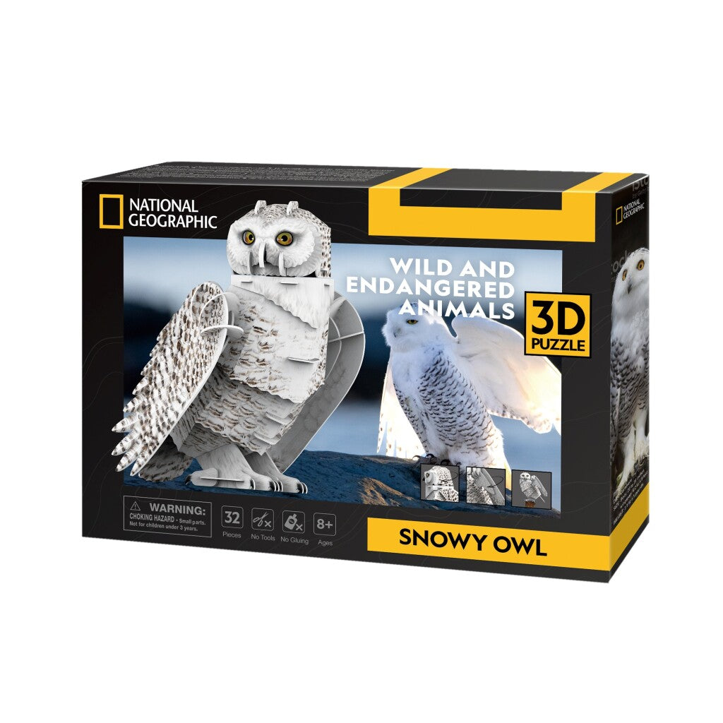 Cubic Fun National Geographic 3D Puzzle Snow Owl 32 pièces