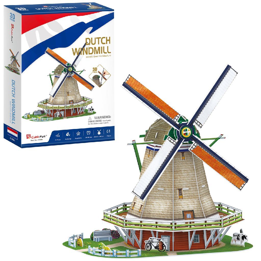 Cubic fun 3d puzzel hollandse windmolen 61 stukjes