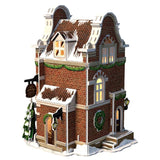 Cubic Fun Cubic Fun 3D Puzzel Hollands Huisje Winter Kaaswinkel + Licht 60 Stukjes