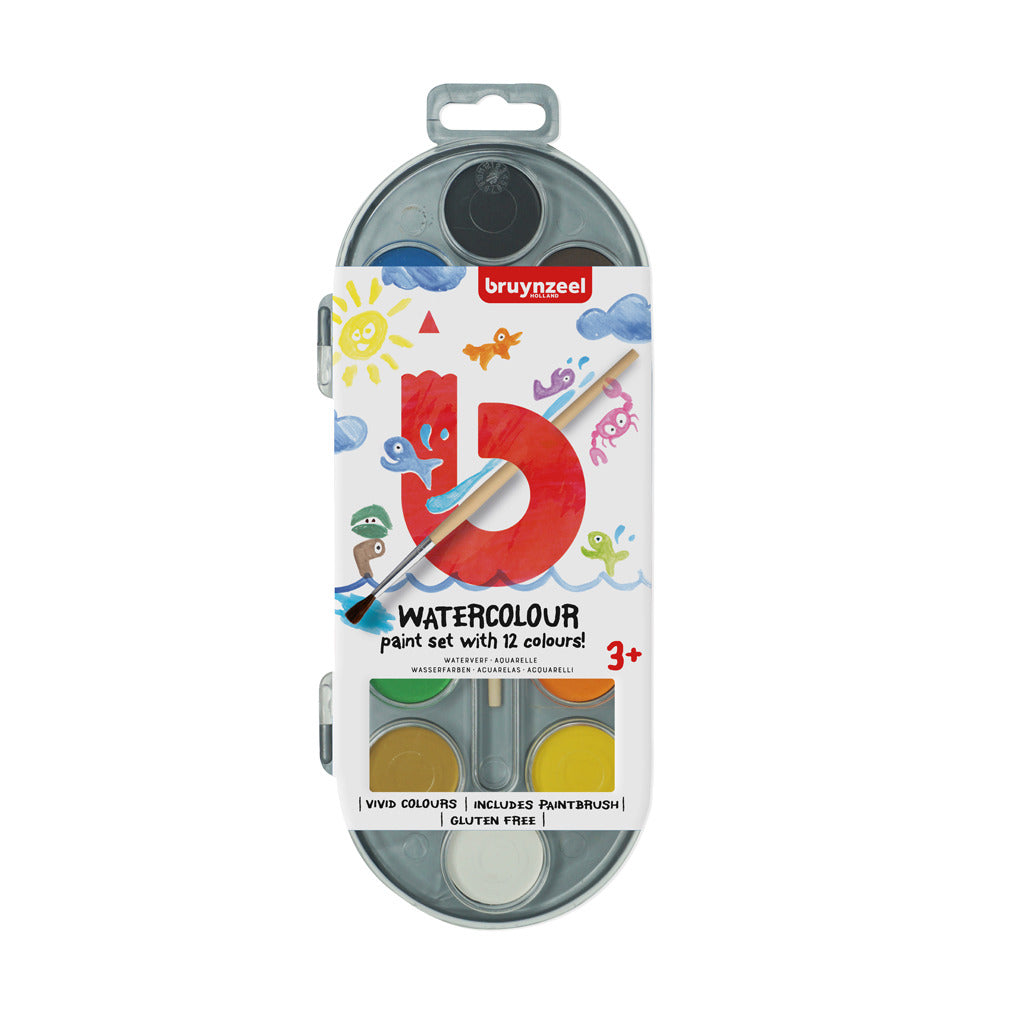 Bruynzeel Kids Aquarell, 12 Farben