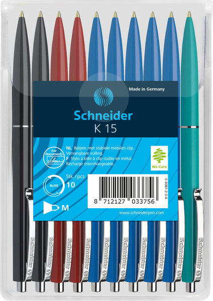 Snnider S-3081-2-3-4 Kugel Pen k15 10s Sorti Faarwen am Headerbag