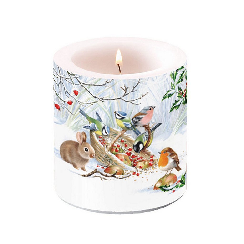 Ambiente Ambiente Winter Treat Stub Candle 35 Burning Times 7.5x8 cm